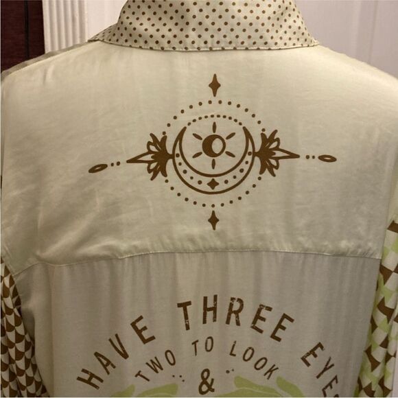 Me 369 silk Stylish Multicolor Women's blouse, M - Picture 9 of 12